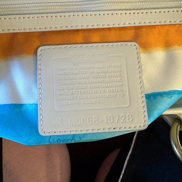 Vtg Y2K Coach White Basket Bag - Picture 12 of 14